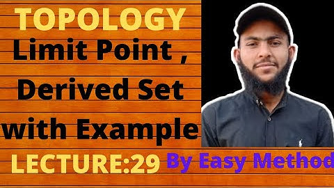 Limit point | Derived set in topology in Urdu Hindi