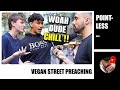 When a veteran vegan activist gets schooled by some local teens  joey carbstrong reaction