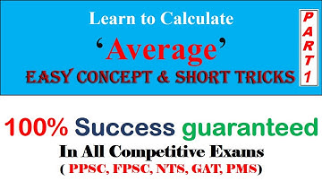 Learn Average in Urdu for FPSC, PPSC, NTS Exams | Easy Concept + Short Trick | Part 1