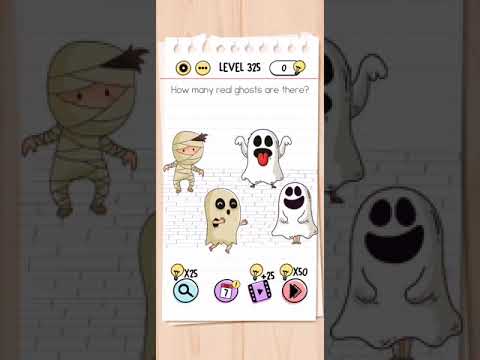 Brain Test Level 325 How many real Ghosts are there Walkthrough Solution