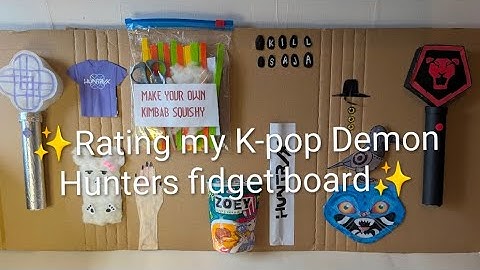 Rating my DIY K-Pop Demon Hunters fidget board. ASMR #kpopdemonhunters