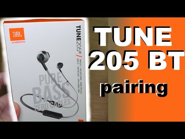 pair JBL TUNE 205 BT bass - bluetooth headphones with your phone -