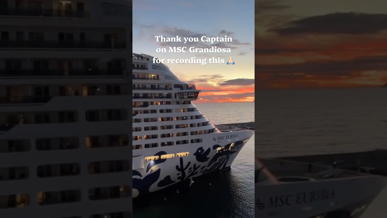 Today in Marseille watching our beautiful ship MSC Euribia filmed by MSC Grandiosa captain #cruise