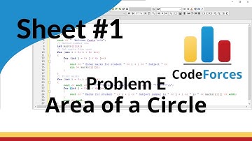 ICPC Assiut Sheet | Sheet 1 | problem E | Area of a Circle | Mazen Labs