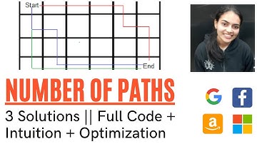 Number of Paths GeeksforGeeks|| 3 Solutions || Code + Intuition + optimization|| Amazon, Microsoft