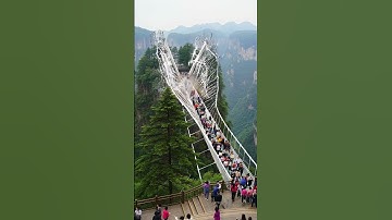Glass Bridge BREAKS in China — Tourists Fall Into Deep Gorge! Part 3 #bridgecollapse #china #shorts