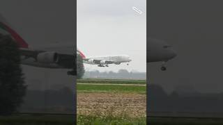 Airbus A380 Emirates Dubai To Amsterdam Landing Schiphol Airport Plane Spotting A6Eop Ek149