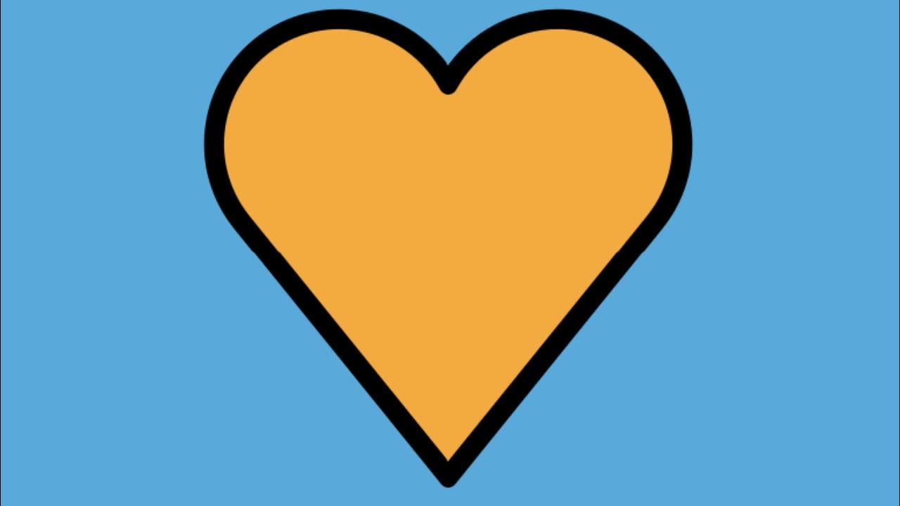 ORANGE HEART EMOJI MEANING, ORANGE HEART EMOJI love support closeup
