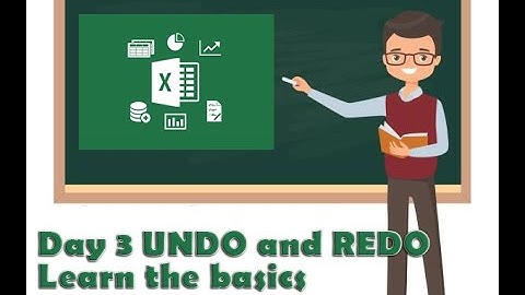 Excel | Day 3 UNDO and REDO - learn the basics