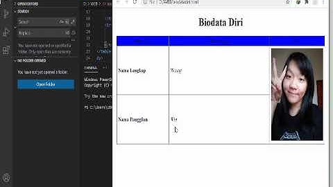 Membuat Biodata Diri Menggunakan Tag HTML