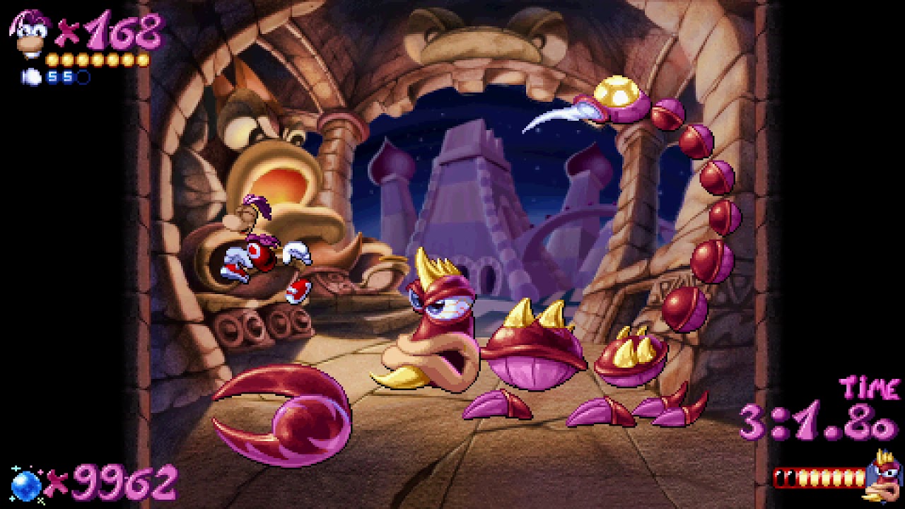 Rayman Redemption - Mr Skops' Stalactites (The Caves of Skops) Any% Speedrun