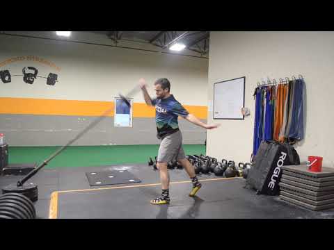 Split Stance Landmine Push Press