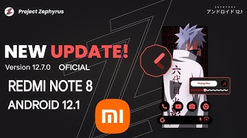 Project Zephyrus Android 12.1 Oficial Redmi Note 8 #ginkgo #xiaomi