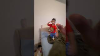 Dad gives his toddler and infant a high five #shorts