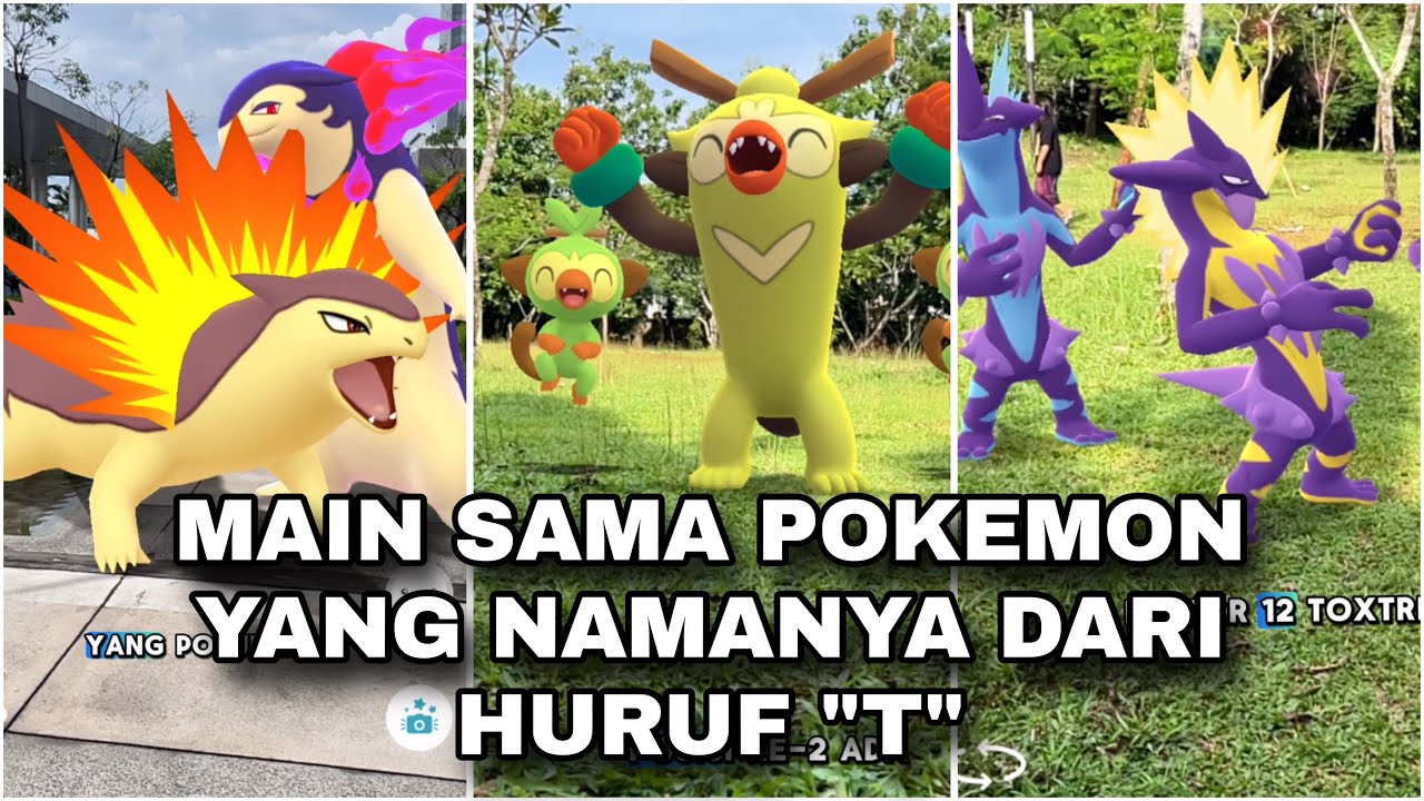 20 POKEMON DARI HURUF T !! - YouTube