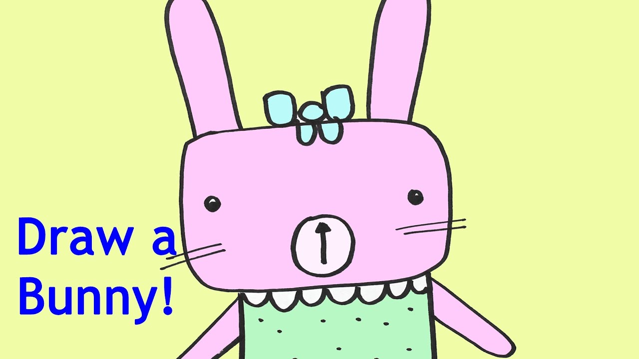 How to Draw a Cartoon Bunny Rabbit - YouTube