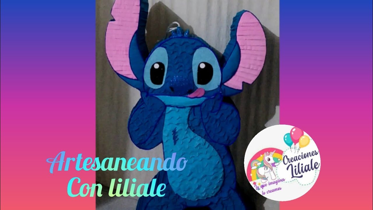 Piñata de Stich con relieve