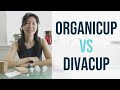 DivaCup vs. OrganiCup: reusable menstrual cup reviews and comparison. Wellness Coach perspective.