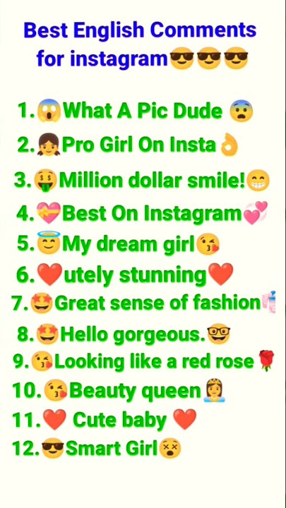 Best comments for girl pic | comments for instagram #short #BestComments #CommentingTips