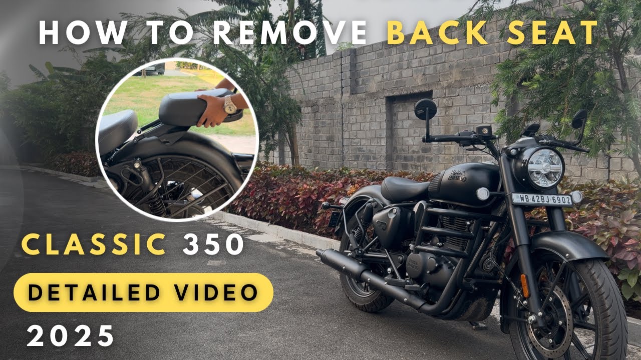 Classic 350 Back Seat Removed❤️ | Royal Enfield Stealth Black Modification🔥 - Step by Step Guide