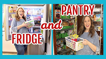 FRIDGE AND PANTRY ORGANIZATION! || CLEAN AND DECLUTTER WITH ME!
