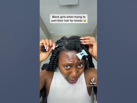 Trying To Part My Natural Hair by Myself #shorts - YouTube