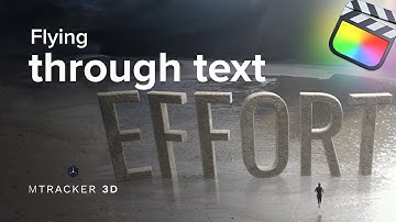 Flying through Tracked 3D Text in Final Cut Pro - mTracker 3D Tutorial