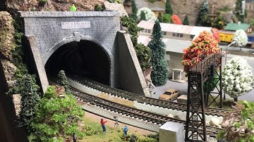 AJS Model Railway N scale layout update #53 - Scratch built “silly winks” foam tunnel portal.