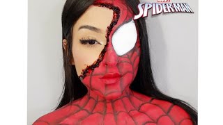 Marvel: SpiderMan Maquillaje del hombre araña / BODYPAINT 🕸 #makeup #spiderman #makeupartist