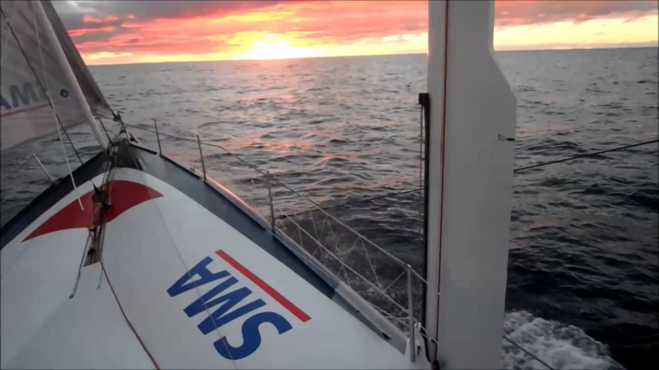 Coucher de soleil pour Paul Meilhat / Vendée Globe