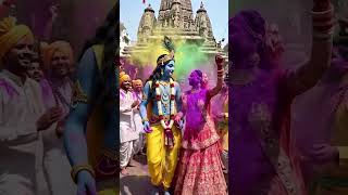 “ब्रज की होली,कान्हा के संग 💛🌸”#shorts #status #krishnaholistatus #bhaktistatus#holi #holistatusl