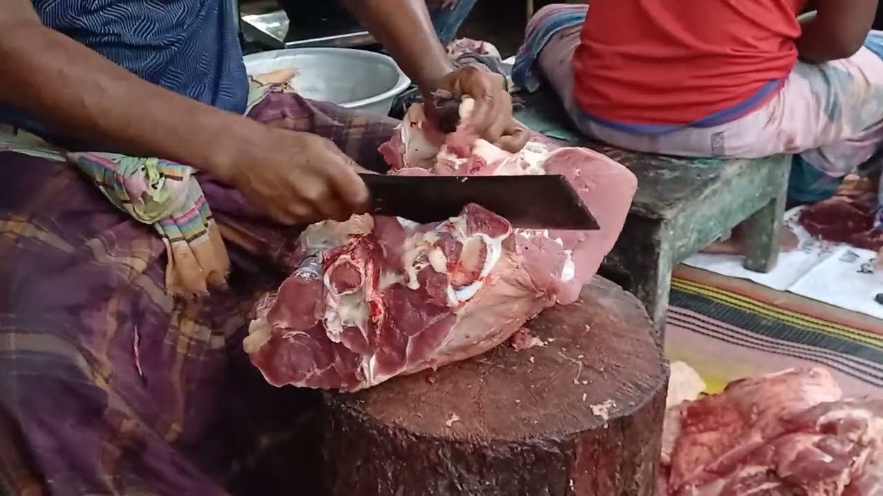 Amazing Ox Fast Beef Cutting Knife Skills | Cutting Meat & Processing By Stylish Butcher In Indian