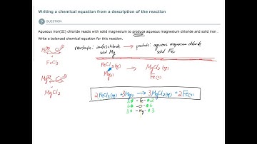 ALEKS - Writing a chemical equation from a description of the reaction (Example 1)