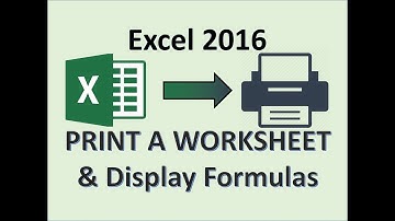 Excel 2016 - Printing Spreadsheets and Show Formulas - How to Print a Spreadsheet on One Page in MS