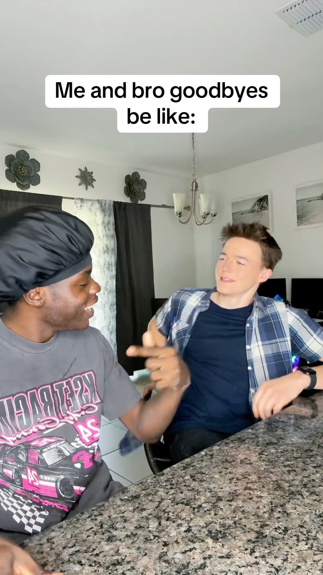 Me and bro goodbyes be like ?