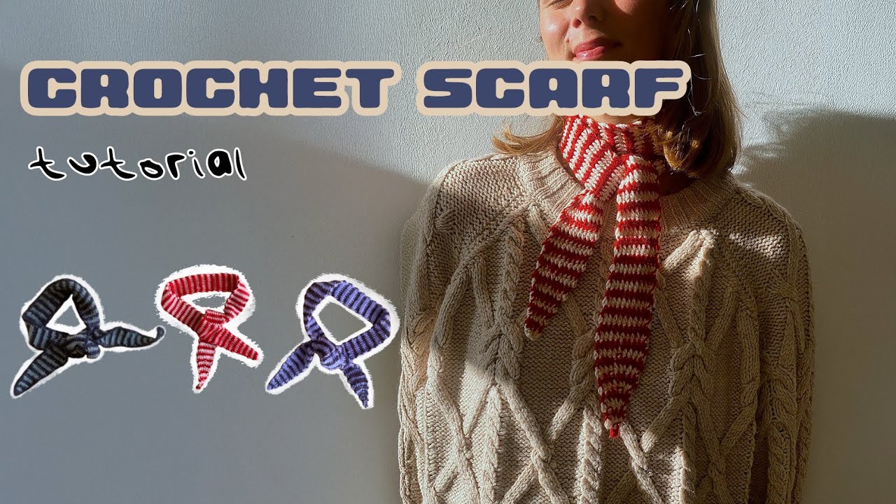 CROCHET STRIPED SCARF TUTORIAL I beginner friendly - YouTube