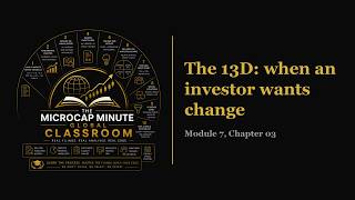 The 13D: when an investor wants change (Module 7, Chapter 03)