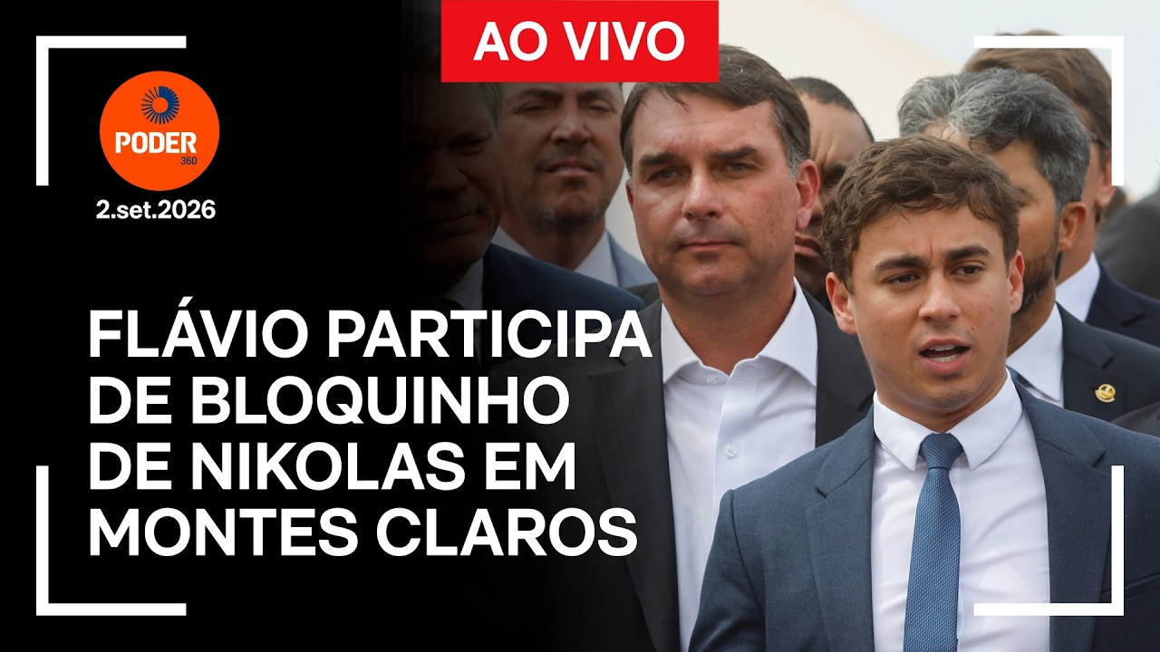 Ao vivo: Flávio Bolsonaro participa de bloquinho de Nikolas em MG