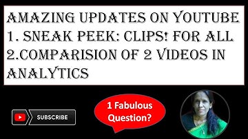 Amazing update of YouTube and how to make Sneak Peek: CLIPS! RATAN AGARWAL IT INFORMER