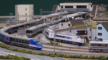 「はくと」と「はるか」JR京都線風複々線Nゲージレイアウトを楽しむ！N scale model railroad layout