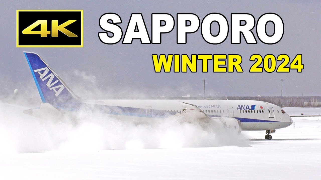 [4K] BIG JETS IN WINTER 2024 - 777, A350, A330, 787, 767 - / Sapporo New Chitose Airport / 新千歳空港