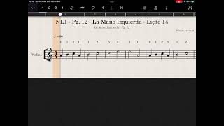 Pg 12 - La Mano Izquierda - Lição 14 - Nicolas Laoureux I - Violino