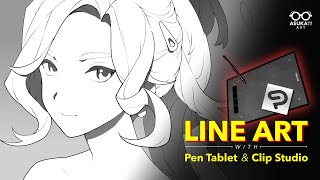 เทคนิคตัดเส้นด้วย Pen Tablet | Line art tutorial with Clip studio