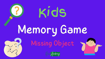 Early Years and KS1 Memory Game - Easy Level 1 Kids Missing Object Task
