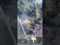The view from a CH-47 Chinook as it drops water on a wildfire in Elys, Manitoba | #shorts