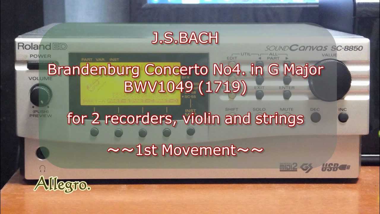 DTM】 BACH Brandenburg Concerto No.4-1 - YouTube