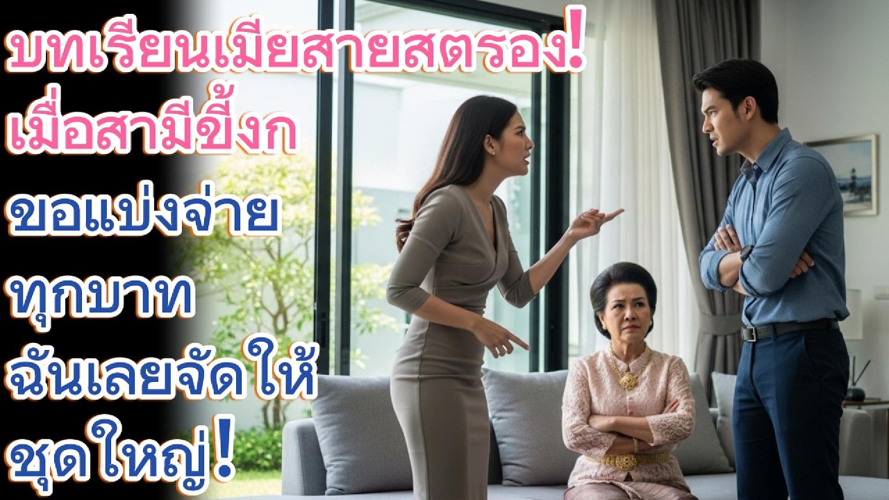 บทเรียนเมียสายสตรอง! เมื่อสามีขี้งกขอแบ่งจ่ายทุกบาท ฉันเลยจัดให้ชุด lớn!