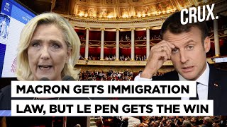 France Gets Tough Immigration Law, Macron Minister Resigns, Marine Le Pen Says "Advantage To French"