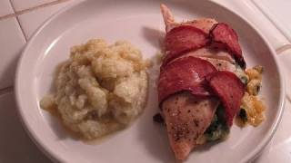 Stuffed Chicken and Mashed Cauliflower | Deliciously Healthy How To Recipe