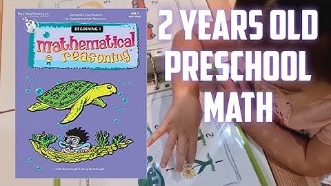 Mathematical Reasoning Beginning 1 by The Critical Thinking // 2 Years Old Math Preschool Curriculum
